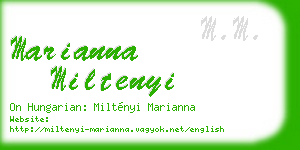 marianna miltenyi business card